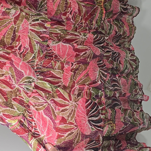 {Elan} Printed Ruffle Maxi Skirt - Size M - Picture 5 of 15